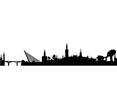 Wandtattoo Skyline Sevilla - TenStickers