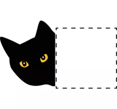 Aufkleber die leuchtenden Augen der schwarzen Katze - TenStickers