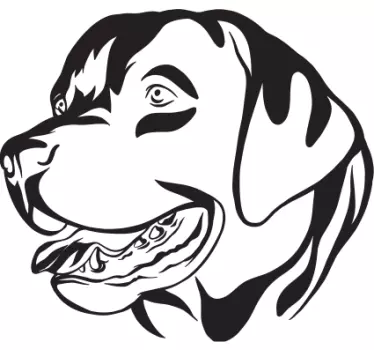 Wandtattoo Haustier Hund Monocolor Aufkleber - TenStickers