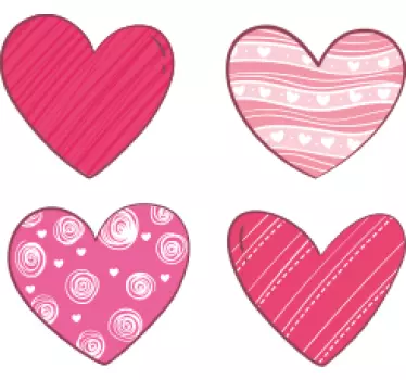 Valentinstag Sticker Valentinstagsherzen - TenStickers