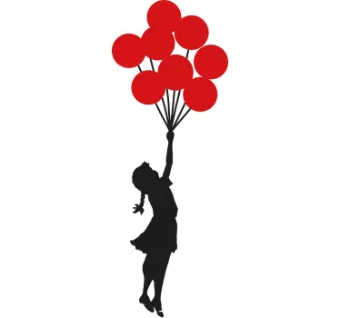 Wandtattoo Banksy Mädchen mit Luftballon - TenStickers