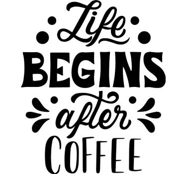 Aufkleber Küchengerät Kaffee ist die Antwort - TenStickers