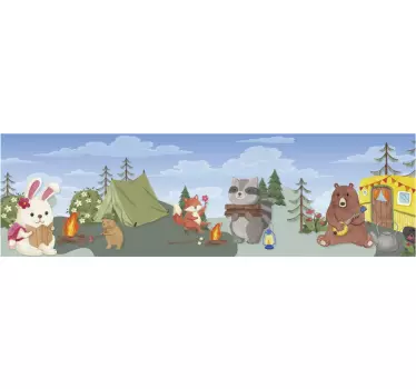 Klimaanlage Aufkleber Wildes Tier Campen - TenStickers