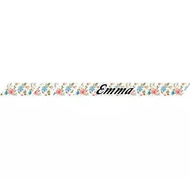 Sticker für Roller Blumen und Name - TenStickers