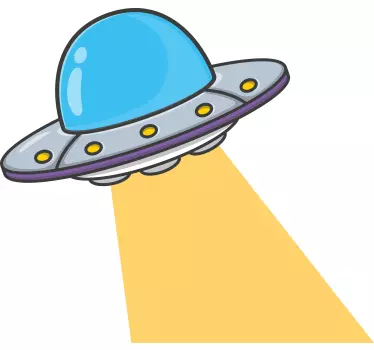 Wandtattoo Weltall fliegende Kopf des UFOs - TenStickers