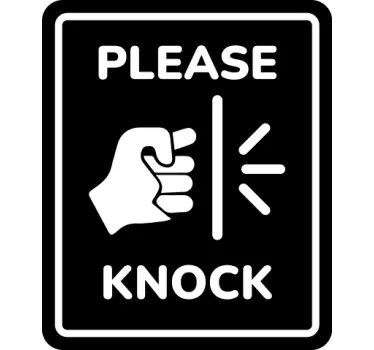 Klebeschilder bitte klopfen - TenStickers