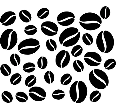 Kaffeebohnen Wandtattoo Küche - TenStickers