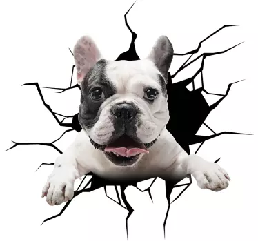 Autoaufkleber Hund aus Glasdesign - TenStickers