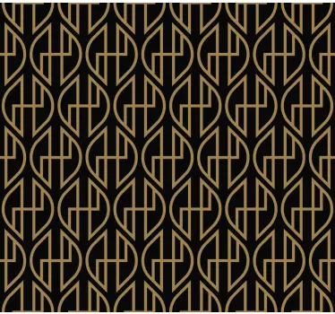 Möbel Aufkleber Schwarze und Goldene Linien - TenStickers