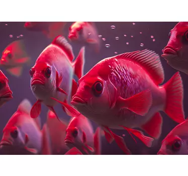 Laptop Aufkleber roter Fischtank - TenStickers