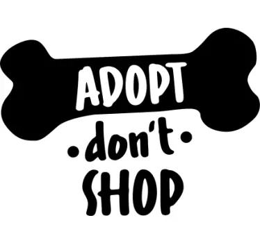 Knochen Aufkleber Haustier Adoptiere Texte - TenStickers