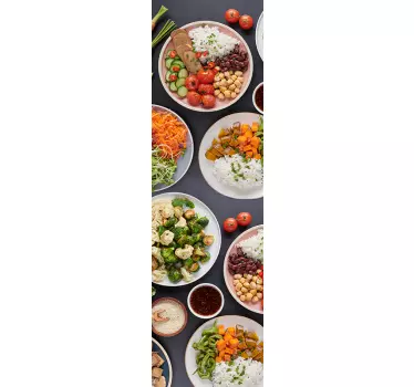Kühlschrank Folie Schüsseln mit Essen - TenStickers