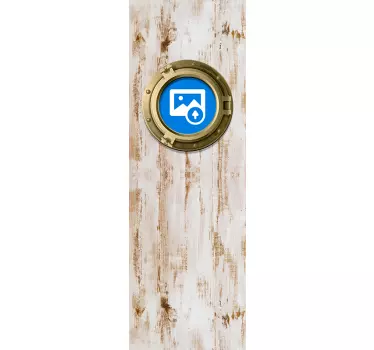 Bullauge rustikaler kreativer Türaufkleber - TenStickers