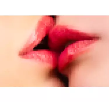 Klebefolie Dusche liebvolle Kussillustration - TenStickers
