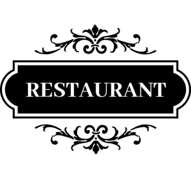 Anpassbare Wandtattoo Restaurant Name - TenStickers