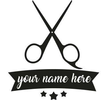 Anpassbare Schaufenster Aufkleber Friseur - TenStickers