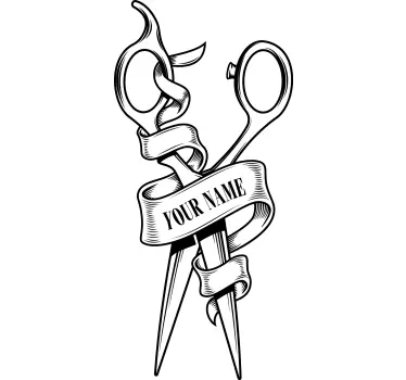 Schaufenster Aufkleber Friseur-Logo - TenStickers