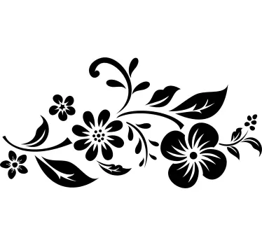 Fensteraufkleber transluzente Blumen - TenStickers