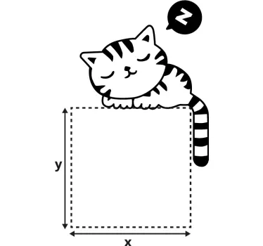 Lichtschalteraufkleber schlafende Katze - TenStickers