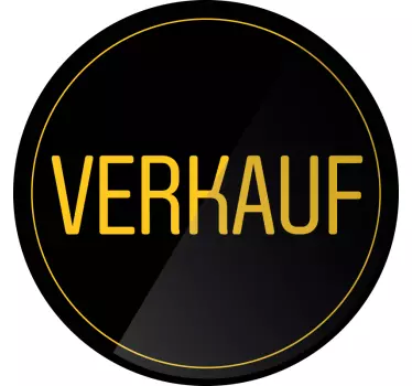 Verkauf Kreisförmige Aufkleber Schwarz Gelb - TenStickers