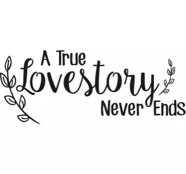 Hochzeitsaufkleber A True Lovestory - TenStickers