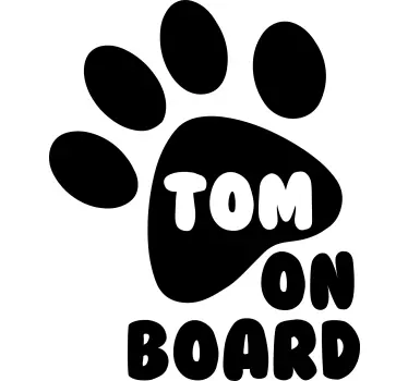 Personalisierter Aufkleber Name des Hundes - TenStickers