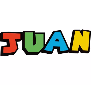 Bunter Name personalisiert Aufkleber - TenStickers