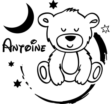 Wandtattoo personalisiert Bär Nachthimmel - TenStickers