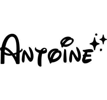 Wandtattoo Kinderzimmer personalisierter Name Disney - TenStickers