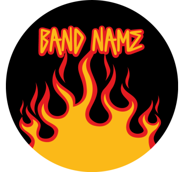 Bassdrumfell Aufkleber Flammen personalisiert - TenStickers