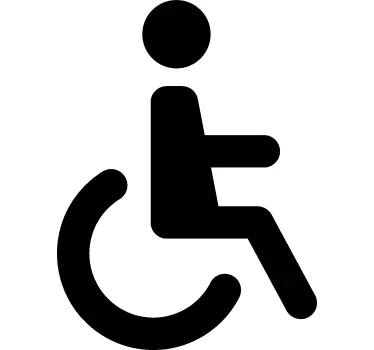 Symbol Klebeschild für Eingeschränkte - TenStickers