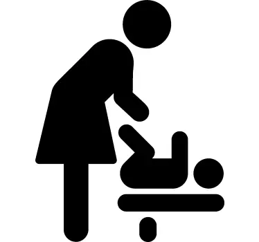 Windeln wechseln Klebeschild Symbol - TenStickers