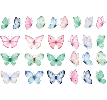Wandtattoo Kinderzimmer aquarell-schmetterling - TenStickers