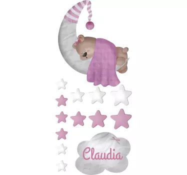 Wandtattoo Schlafender Bär für Kinder - TenStickers