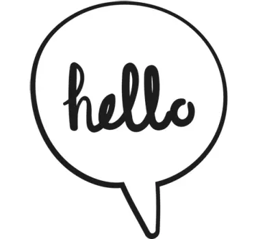 Sticker Sprechblase hello - TenStickers
