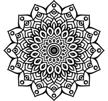 Wandtattoo Mandala Blume - TenStickers