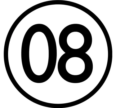 Autoaufkleber gerundete zahl - TenStickers