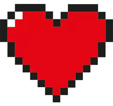 Aufkleber verpixeltes Herz - TenStickers