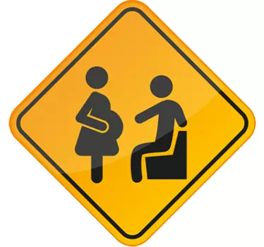 Sticker schwangerer Frau Platz anbieten - TenStickers