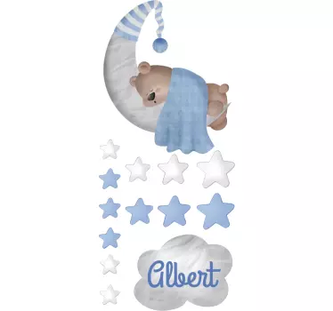 Personalisierbares Wandtattoo Kinderzimmer Bärchen - TenStickers