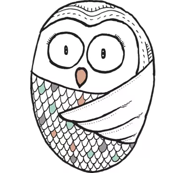 Abstrakte Eule Wandtattoo - TenStickers
