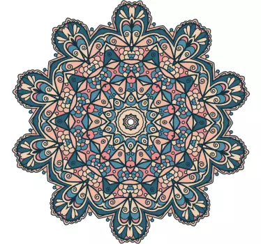 Abstrakter Wandaufkleber Vintage Mandala Zeichnung - TenStickers