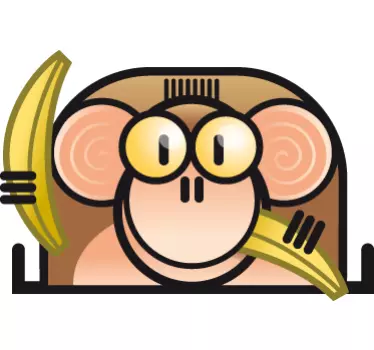 Affe mit Bananen Sticker - TenStickers
