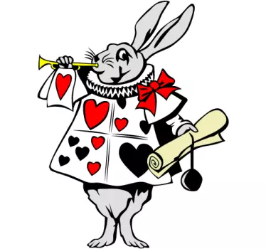Alice Kaninchen Sticker - TenStickers