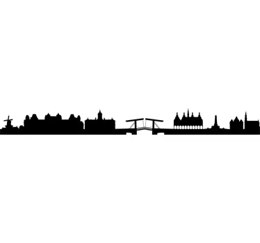Amsterdam Skyline Aufkleber - TenStickers