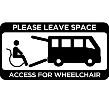 Aufkleber für rollstuhlgerechtes Fahrzeug - TenStickers