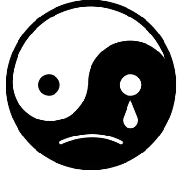 Aufkleber YingYang traurig - TenStickers