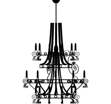 Barock Kronleuchter Aufkleber - TenStickers