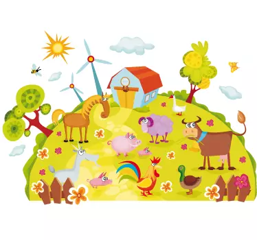 Bauernhof Planet Aufkleber - TenStickers