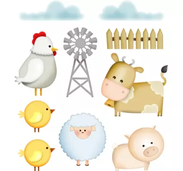 Bauernhoftiere Aufkleber - TenStickers